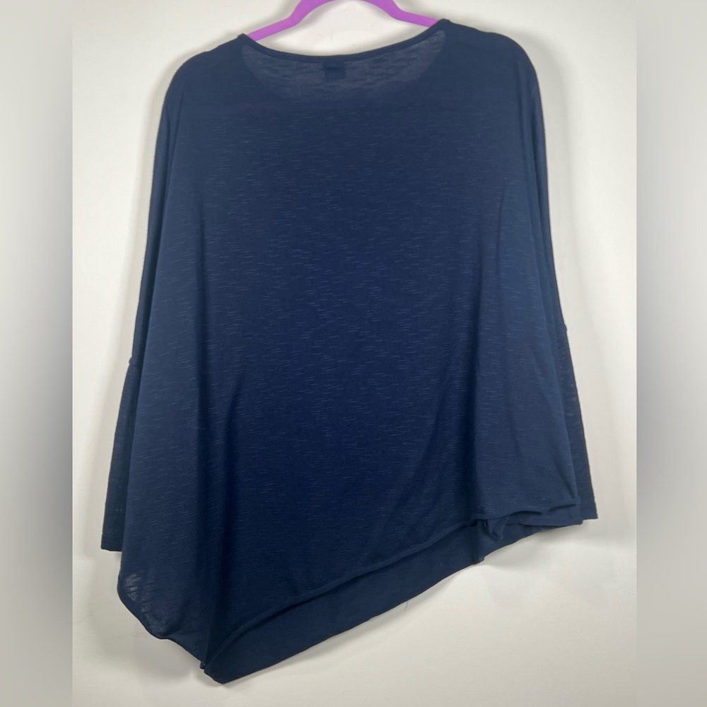 DUCCI Navy Poncho Sweater Oversized with Uneven Bottom size XL - Picture 2 of 11